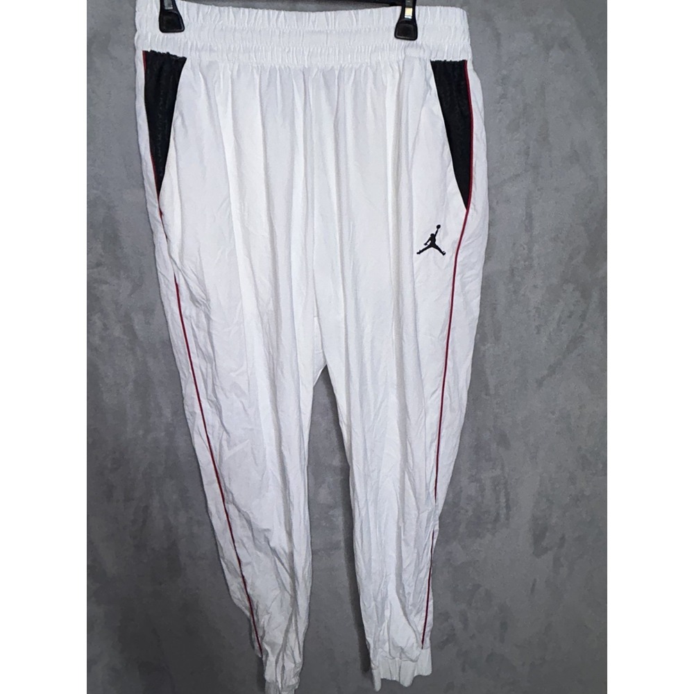 Mens Jordan Dri Fit  White Athletic Track Pant Joggers XL Elephant Print Pocket